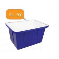 SL-200-15 (กระบะ-ทรงเหลี่ยม) :  กระบะ - ทรงเหลี่ยม  ความจุ 200 ลิตร  ทรงสี่เหลี่ยมมีลอน ปากกว้าง  ซ้อนกันได้