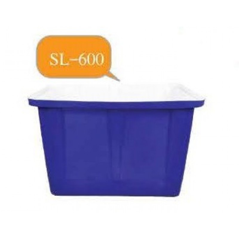 SL-600-20 (กระบะ-ทรงเหลี่ยม) :  กระบะ - ทรงเหลี่ยม  ความจุ 600 ลิตร  ทรงสี่เหลี่ยมมีลอน ปากกว้าง  ซ้อนกันได้